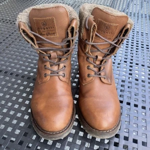 Bugatti Herren Stiefeletten Ankle Boots Gr 42 Braun Leder warmfutter - Bild 1 von 10