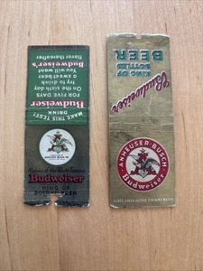 Dos fundas vintage Anheuser-Busch Budweiser Match - Imagen 1 de 4