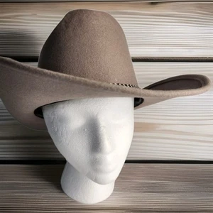 ROUGH RIDER Classic Western Outdoorsman Cowboy Cowgirl Hat Beige Tan Adult Small - Picture 1 of 17