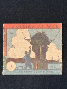 1942 R12 AMERICA AT WAR #531 SUBMARINE CONNING TOWER CREASE FREE SHARP - Picture 1 of 2