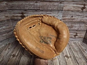 Guante de béisbol vintage TAG Collegiate Catchers TBG430 RHT cuero cuero crudo - Imagen 1 de 8