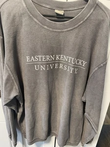 Eastern Kentucky University Chicka-d Felpa Donna Pullover Grigio Grande - Foto 1 di 4