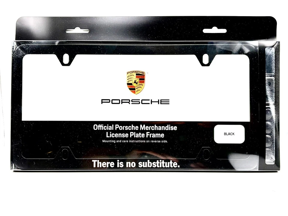 PORSCHE Official License Plate Frame "There Is No Substitute" - LIMITED QTY - Image 1 of 1