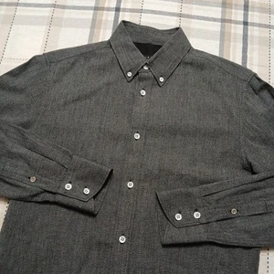rag&bone Gray Cotton Linen Blend Long Sleeve Button Shirt Men's Size XS / Fit 2 - Picture 1 of 11