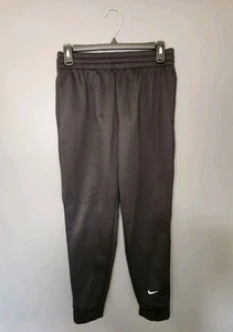 Nike Therma-Fit Pants Youth L Black Training Joggers Stretch Fleece Lined FD3789 - Picture 1 of 6