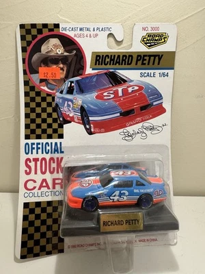 Vintg 1992 Road Champs 1/64 Dicast NASCAR Richard Petty #43 Pontiac Grand Prix - Image 1 of 2