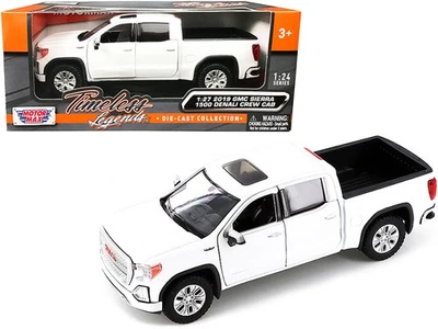 2019 GMC Sierra 1500 Denali Crew Cab Diecast Model Car 1/24-1/27 White Sunroof - Image 1 of 4