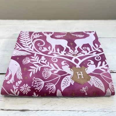 Funda nórdica Pottery Barn Teen Harry Potter damasco mágico DOBLE dorado borgoña búho Foto 1 de 4