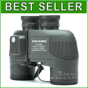 Lightweight 10x50 Marine Binoculars with Illuminated Compass for Outdoor Use - Picture 1 of 9