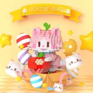 Leisure Blocks Lucky Cat Birthday Gift Children's Assembled Building - Picture 1 of 15