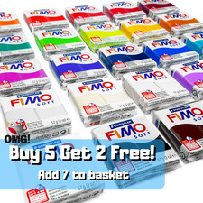 FIMO Soft Polymer Oven Modelling Clay - All 33 Colours - 57g - Buy 5 Get 2 Free