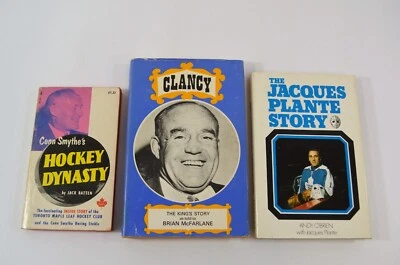 Lote de libros de hockey Jacques Plante Clancy King's Store Conn Smyth Dynasty Toronto Foto 1 de 4