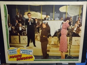 Lobby Card 1942 PRIVATE BUCKAROO Harry James band Shemp Howard Mary Wickes carry