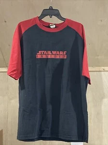Star Wars Insider Vintage Men's Black T-Shirt Red Sleeves Red Writing Size XL - Picture 1 of 4