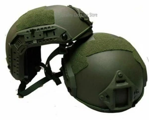 IN US FAST Army Real Bulletproof Level 3 Tactical Helmet UHMWPE BALLISTIC IIIA - Picture 1 of 13