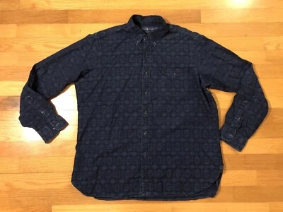 Новый XL Polo Ralph Lauren Индиго Юго-Западный Ацтек Вестерн Родео Синяя рубашка Мужчины - Изображение 1 из 4