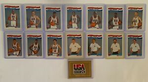 1991-92 NBA Hoops Dream Team USA Complete Set + Gold Card (15 Card Set)