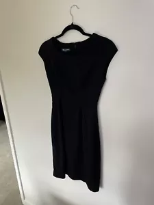 Aquascutum Black Midi Dress Size UK 8 100% Wool - Picture 1 of 6