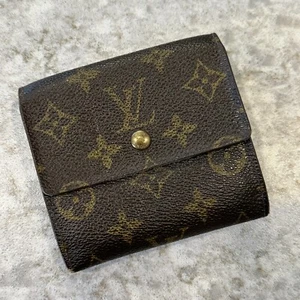 Louis Vuitton Vintage Trifold Leder Geldbörse Monogram Braun | Designer Geldbörse - Bild 1 von 10
