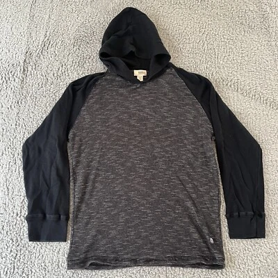 Sudadera con capucha Route 66 Biker tejida térmica para hombre grande gris jaspeado grunge Foto 1 de 4