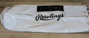 Vintage Rawlings Baseball Equipment Bag 12SBB White/Black Leather Handle - Picture 1 of 6