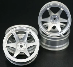 1/10 RC CAR ALUMINIUM FELGEN Te37 6 SP. 6MM OFFSET "SILBER" 4 STÜCK # 19906 - Bild 1 von 3