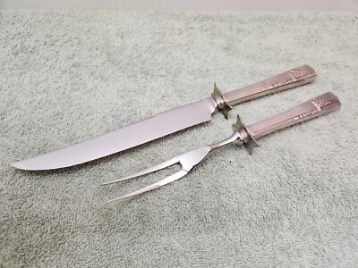 Cuchillo y tenedor de talla de capricho placa de plata Nobility Plate cubiertos Foto 1 de 4