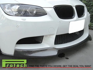 V Style Carbon Fiber Front Bumper Add on Lip FOR BMW 2008-2013 E90 E92 E93 M3 - Picture 1 of 3