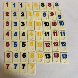 52 piezas de repuesto para juego de mesa de azulejos numerados no completas - Imagen 1 de 3