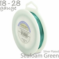 Seafoam Green Artistic Wire 1/4LB Spool - Tarnish Resistant Silver Plated Wire
