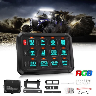 Panel de interruptor de 12 velocidades RGB barra de luz LED para Polaris RZR Pro XP 4 1000 900 800 Foto 1 de 4