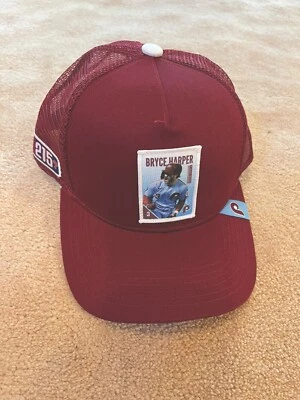 MLB Philadelphia Phillies Granate Bryce Harper Sombrero Ajustable Con Malla Foto 1 de 4
