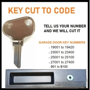 Replacement key for Firmadoor GLIDEROL Garage Roller Door Keys Cut To Code - Picture 1 of 6