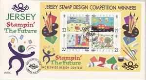 GB Stamps First Day Cover Jersey Children's design competition, paint, draw 2000 - Picture 1 of 1