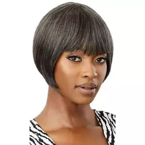 FAB & FLY GRAY GLAMOUR UNPROCESSED HUMAN HAIR WIG - HARRIET - Picture 1 of 12