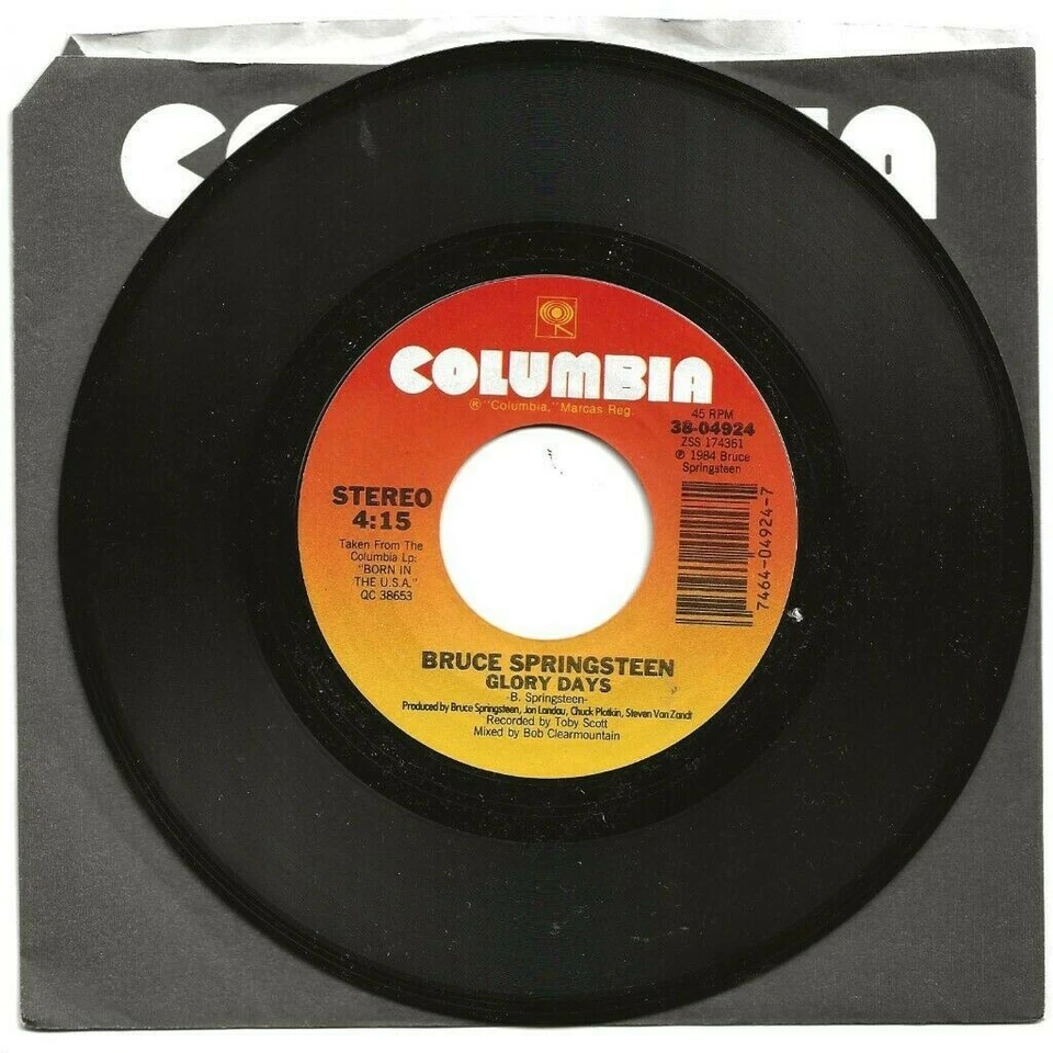 BRUCE SPRINGSTEEN GLORY DAYS/STAND ON IT RARE ORIGINAL SINGLE FROM USA - Image 1 of 1