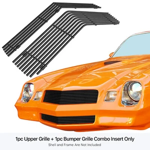 Fits 1978-1981 Chevy Camaro Black Billet Grille Grill Combo Insert - Bild 1 von 7