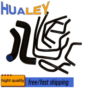 Black Silicone Radiator Hose Kit For Subaru Impreza WRX/STI GDA/GDB EJ205 207 - Picture 1 of 6