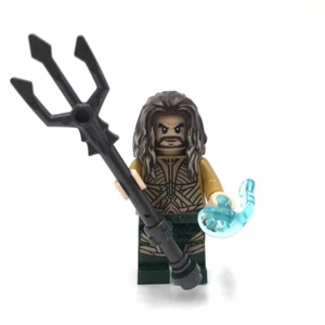 LEGO Aquaman Dark Brown Hair minifigure 76085 Super Heroes DC Batman - Picture 1 of 4