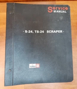 Terex GM S-24 TS-24 Overhung Scrapers Service Manual In Binder OEM - Picture 1 of 8