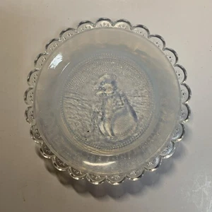 Pre-Owned Pairpoint Cup Plate Danny Meadow Mouse Clear Opaque U369 - Picture 1 of 3