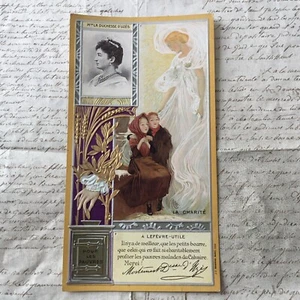 Chromo LU gaufré LEFEVRE UTILE Duchesse D’UZES Pilote Automobile 1900 - Imagen 1 de 3