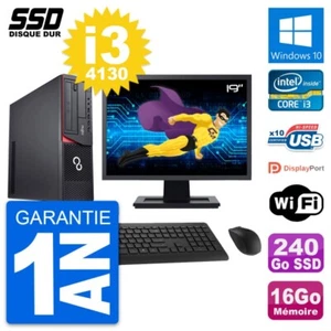 PC Fujitsu E920 Dt Pantalla 19" Intel i3-4130 RAM 16Go SSD 240Go Windows 10 Wifi - Imagen 1 de 7
