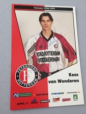 KEES VAN WONDEREN Feyenoord Rotterdam 1998/99 Signed Autograph Card 10 x 15 