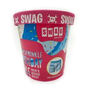 Birthday Cake Swag Boxer Briefs Mens Size XL Underwear Sprinkles Blue Fun Gift - Picture 1 of 7