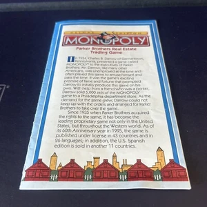 Monopoly Deluxe Edition Ersatzteile: Spielanleitung Booklet 1998 - Bild 1 von 3