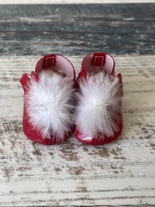 American Girl BITTY BABY Doll Santa’s Helper Set - Red BOOTS Shoes Only 2000 - Picture 1 of 5