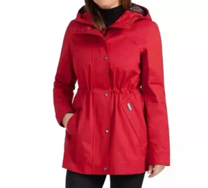 Hunter Women's Water Resistant Rain Jacket, Red, Size Medium - Picture 1 of 2