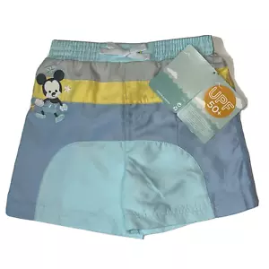 Disney Swim Trunk Bathing Suit baby toddler Boy 12 -18 M Mickey Mouse pool NEW - Picture 1 of 5