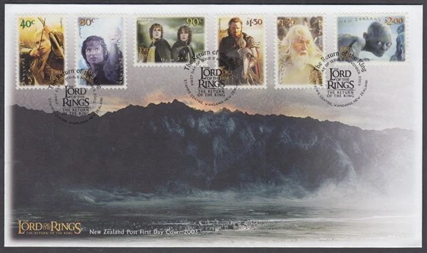 NEW ZEALAND FDC 2003 LORD OF RINGS S/A SET 6 STAMPS (ID:F1900 (5/11) - Image 1 of 1